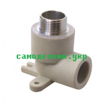 Колено полипропиленовое настенное HOT RIGHT 20*1/2" pН  (6578)