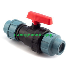 Кран шаровой зажимной двухсторонний ПЭ 20  (8730)