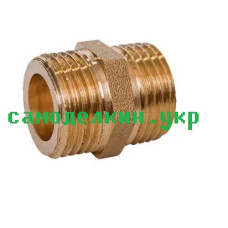 Ниппель  латунный Никифоров 1/2"Н*1/2"Н усиленный  (7396)