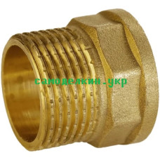 Переходник латунный Никифоров 1/2"В*1"Н  (5026)