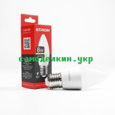 Светодиодная лампа LED ETRON 1-ELP-021 С37 8W  3000K E27  (9401)