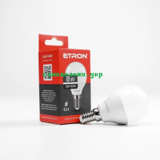 Светодиодная лампа LED ETRON G45 E14 8W 4200K 1-ELP-044  (8678)