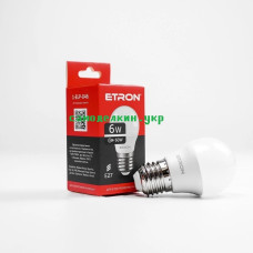 Светодиодная лампа LED ETRON G45 E27 6W 4200K 1-ELP-046  (8982)