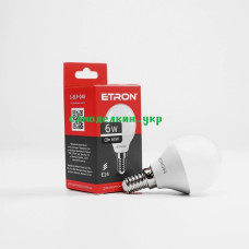 Светодиодная лампа LED ETRON G45 E14 6W 4200K 1-ELP-048  (8987)