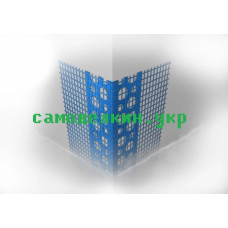 Уголок перфорированный пластиковый с сеткой 3 м (синий)  (4005)