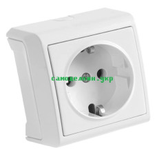 Розетка VIKO Vera 1-я с заземлением, наружная  (4231)