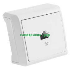 Розетка VIKO Vera 1-я компьютерная наружная (белая) (8760)