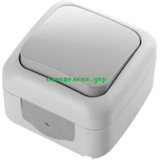 Выключатель VIKO Palmiye одноклавишный наружный серый  (4025)