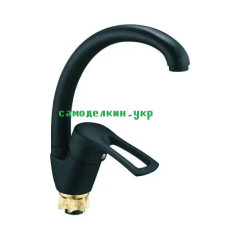 Смеситель для кухни ZEGOR YUB4-A181KB (черный)   (5106)