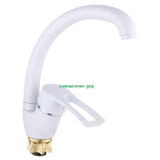 Смеситель для кухни ZEGOR YUB4-A181KW (белый)   (5772)